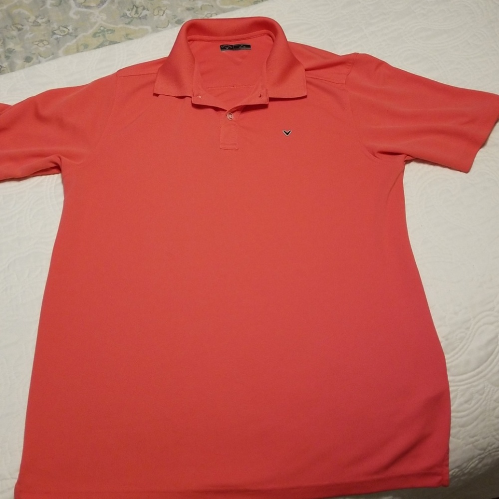 Salmon Callaway golf shirt